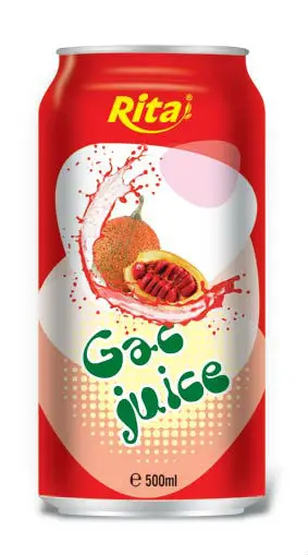 Vietnam Manufacturer High Quality 330ml Pure Gac Fruit Juice Drink Supply Certificate Natural  (Packing: 24 Bottle/ Carton)