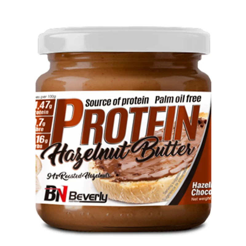 
Protein Hazelnut Butter from Beverly Nutrition. Exclusive product based on crushed hazelnuts with 21,47 % of Protein. 