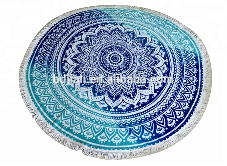 2022 Popular Cotton Round beach towels with Tassel, discount beach towel