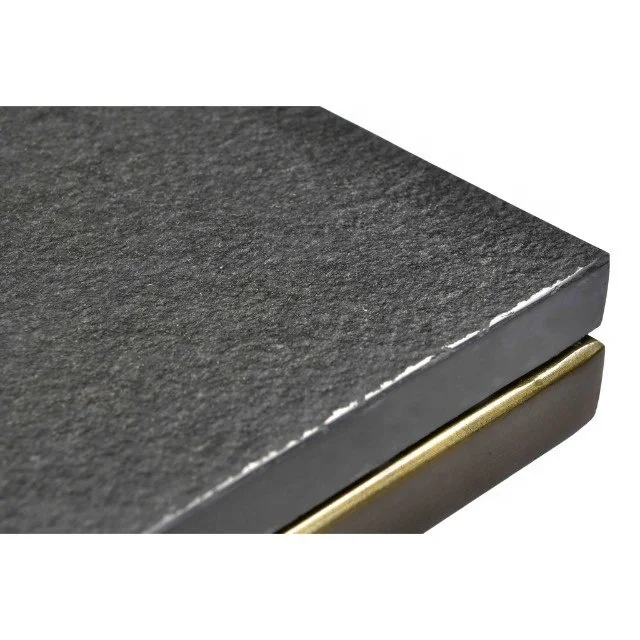 Industrial Kadappa Stone on Top Iron Base Sofa Side End Table Coffee Tablet C Table for living bed room