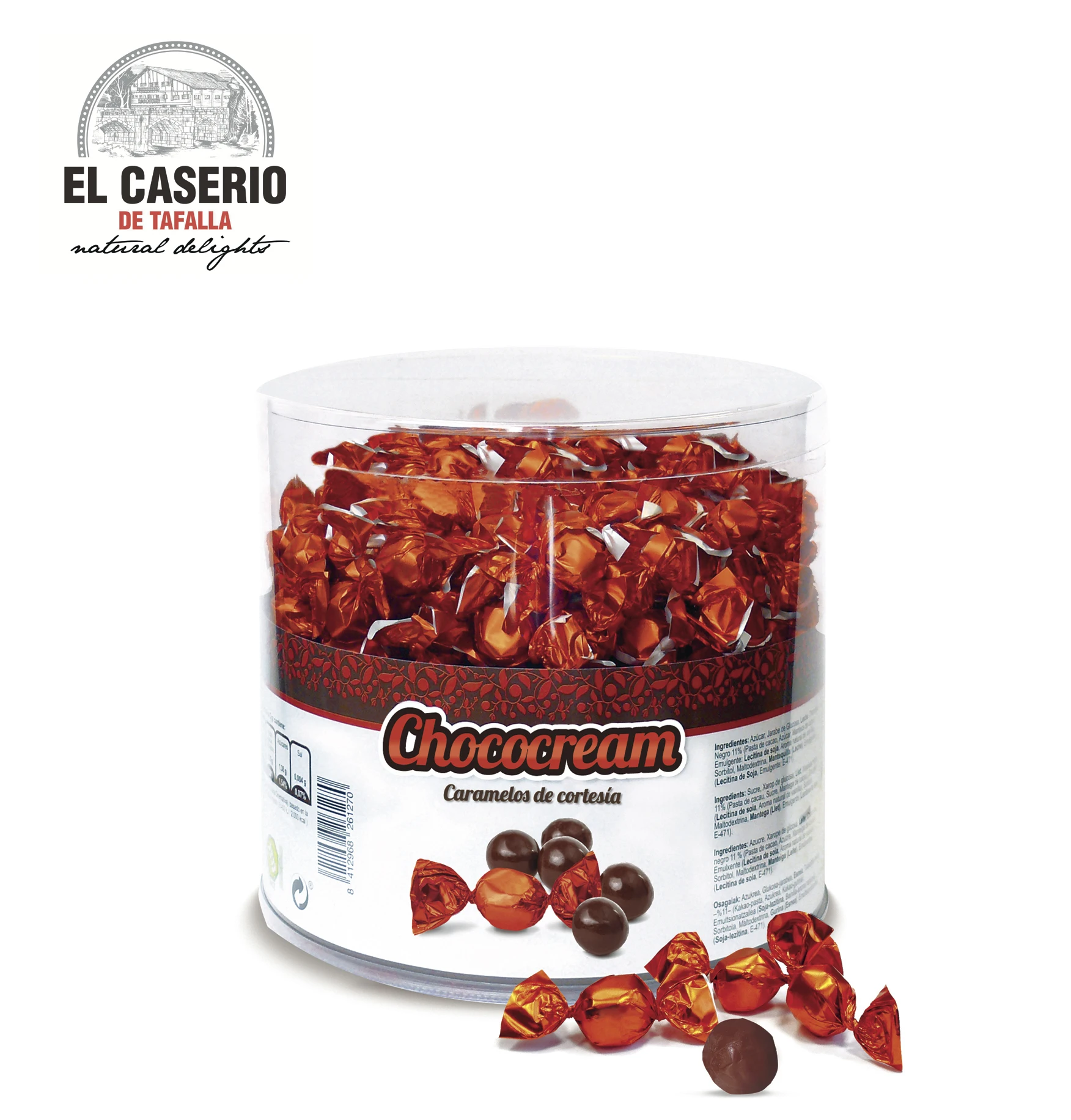 
Spanish Chocolate Hard Candy Sweet Chococream Wholesale - Chocolate Flavour | El Caserio 