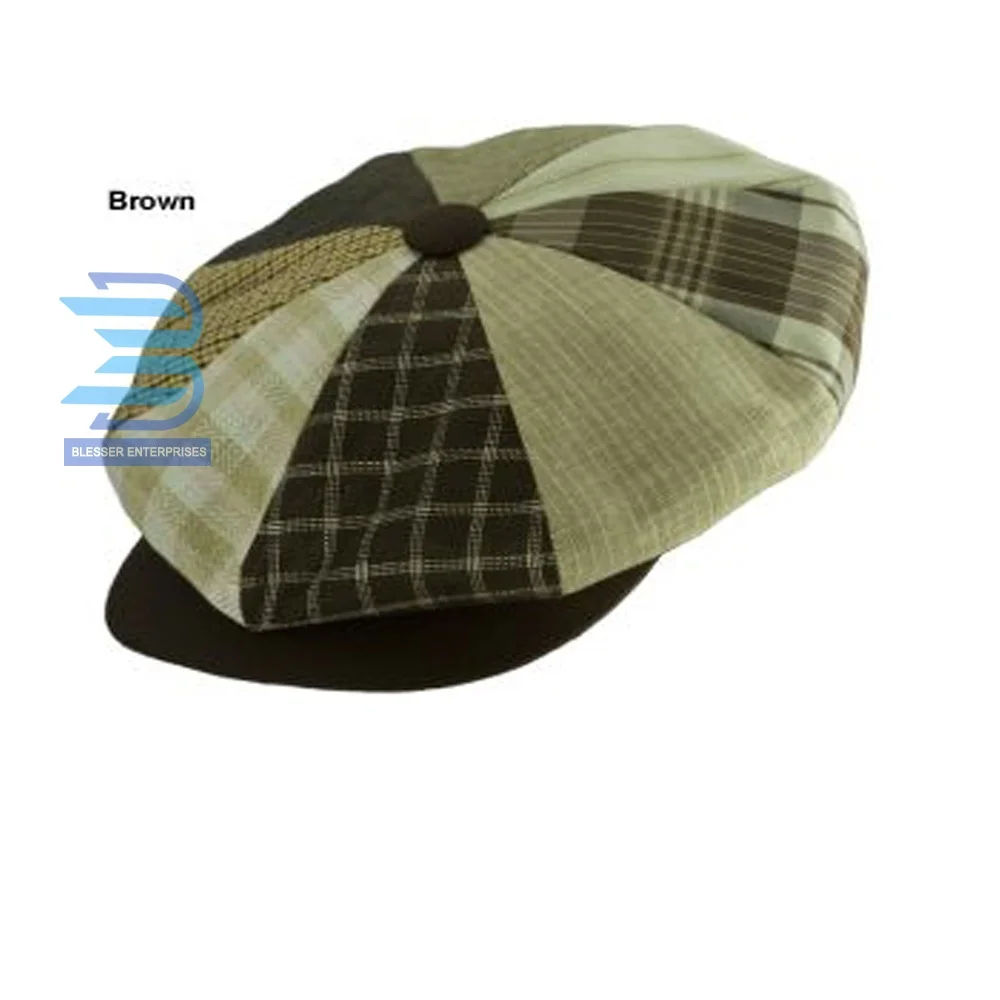 Новый дизайн шапка из 100% шерсти в елочку с большим яблоком твидовая