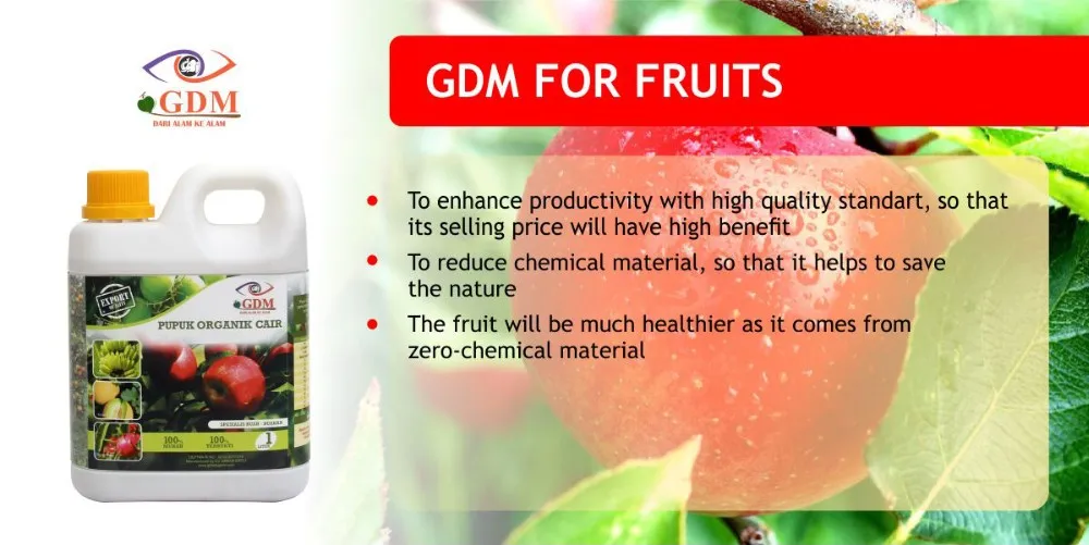 THE BEST Fruit Fertilizer in ASIA with Plant Growth PROMOTER Agent and 100% ORGANIC PURITY, Water Soluble and NANO TECHNOLOGIES