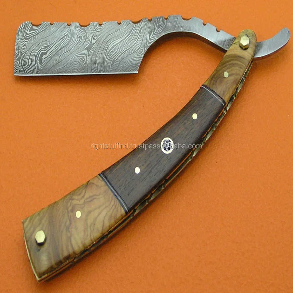 Damascus Steel Straight Razor Cut Throat Barber Salon Shaving shave sharp knife