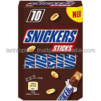 Snickers Chocolate Peanut Caramel Sticks 10 Pieces 215g