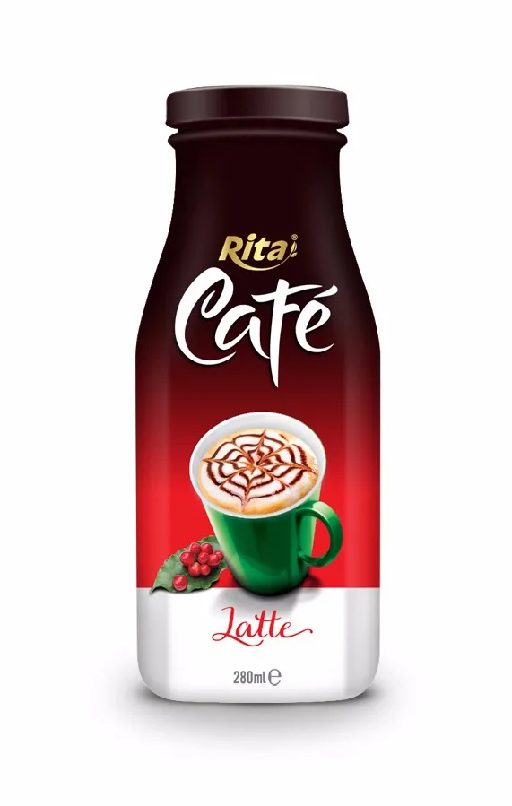 280ml Glass French Vanilla Coffee Drink Bottle Factory Price Energy Increasing Sweet Flavor Free Design Label Halal Food