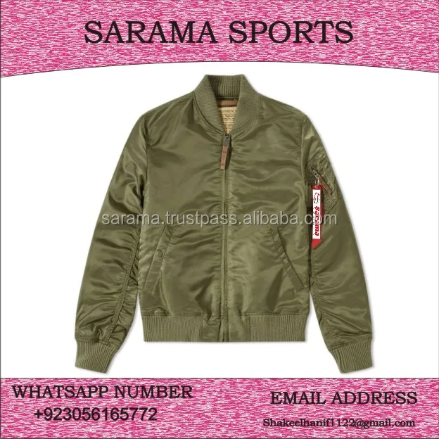 Custom Sarama Hot New Products Fashion Quilted Bomber Jackets with Fine Quality / Screen Printed / Embroidery