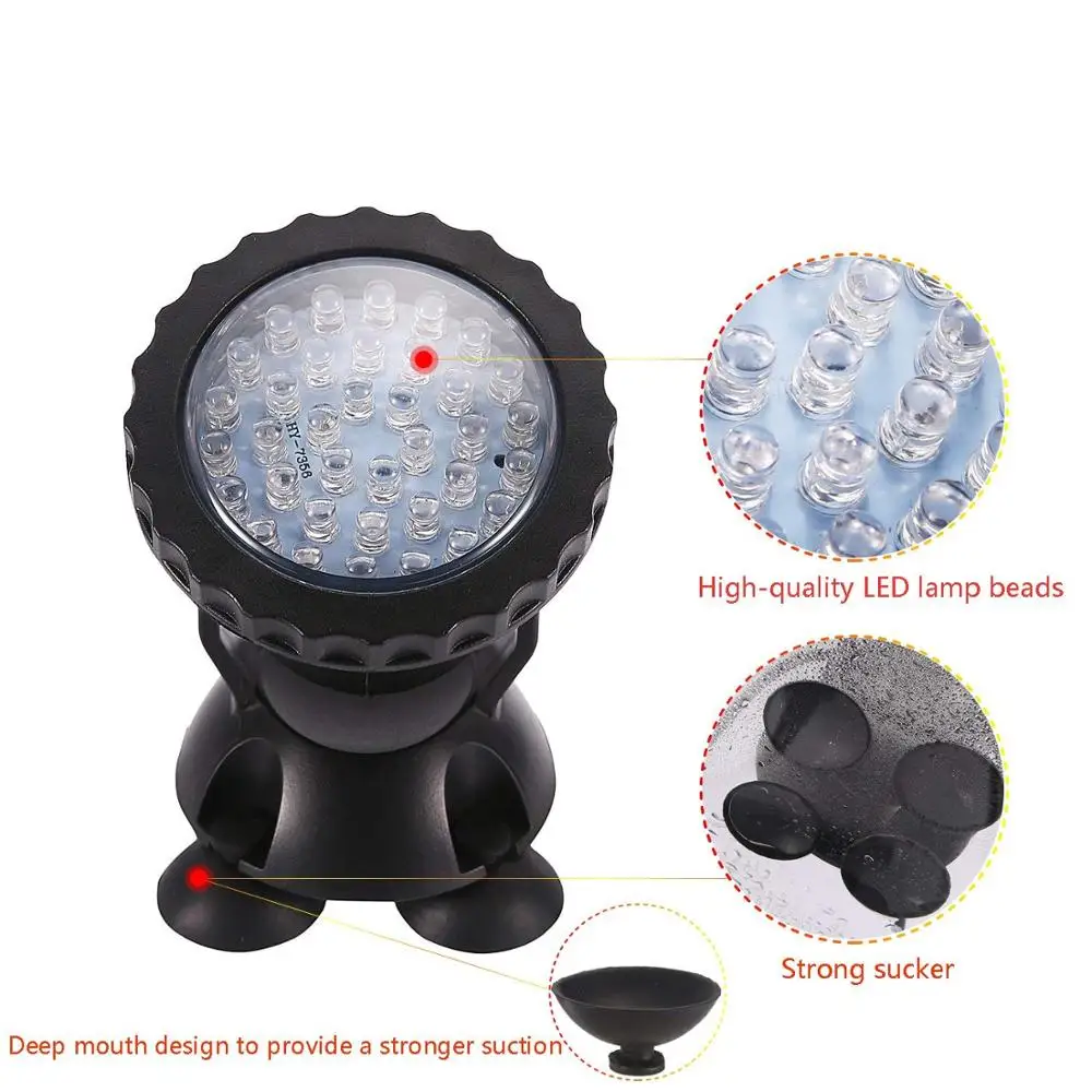 IP68 Underwater Waterproof RGB Aquarium Light SpotLight Fish Tank Light Coral Reef Light Decoration Remote Control