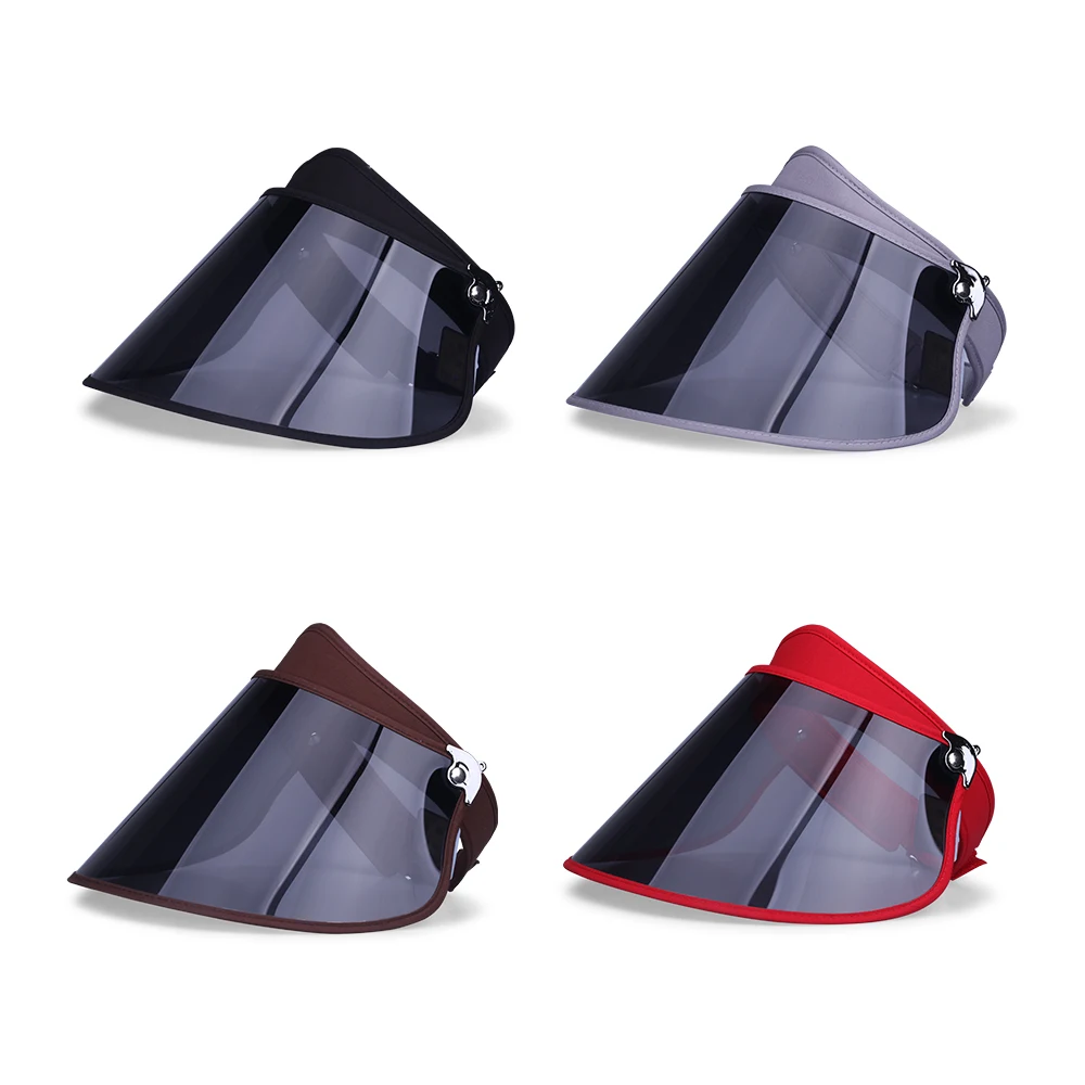 Customized Design Plastic Women UV Protection Sun Hats Packable Summer Hat Large Sun Visor