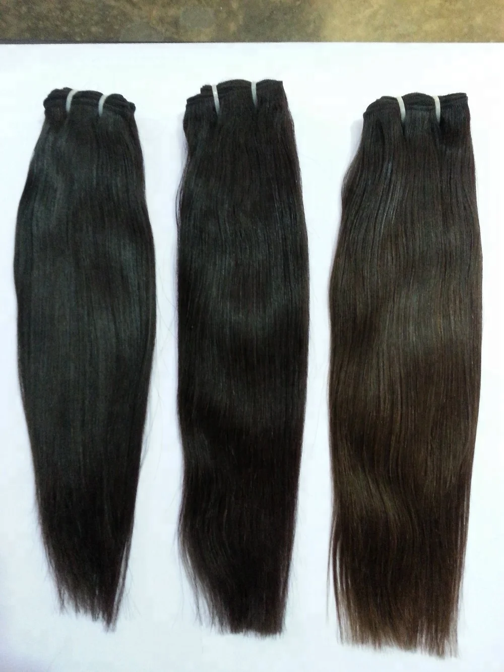 Genuine 100% Indian Remy Hair Weaving Extensions Best Quality Dark Black Clean Indian Human Hair Wave Style