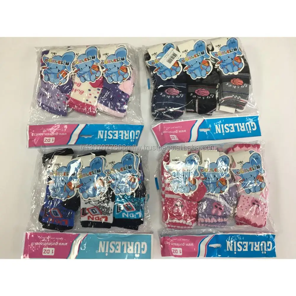 High Quality OEM Wholesale Colorful 0-1 Years Old Baby Socks 12 PCS From Turkey Supplier