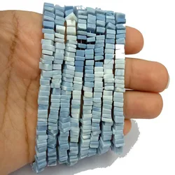 Natural Blue Opal Square Beads