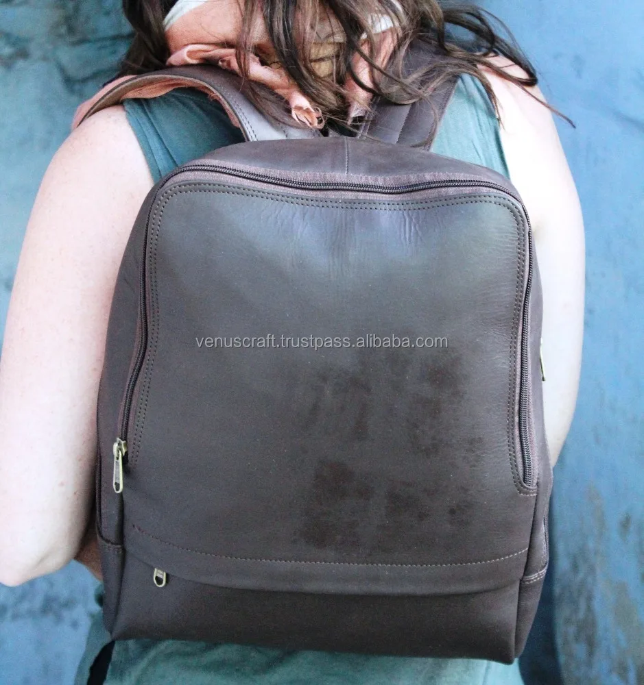 Bestseller Leather Shoulder Bags Laptop Back Pack Backpack School Bag Unisex Travel Accessories Handbags Vintage Wear