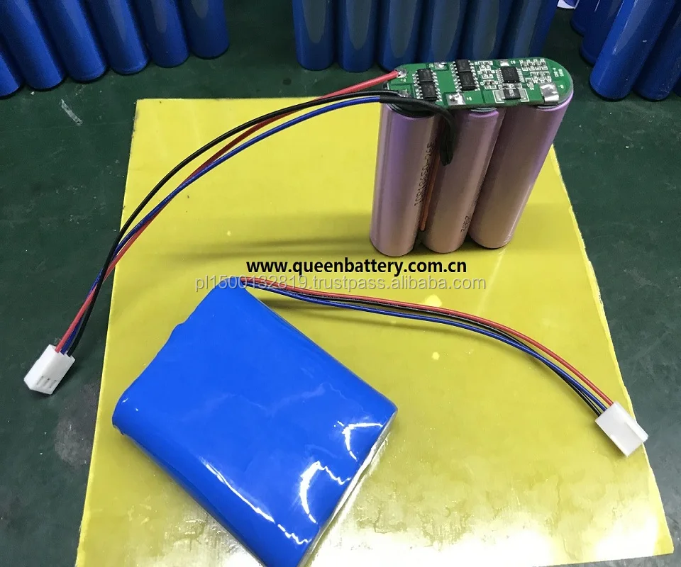 3s1p 18650 26f 26fm 26jm 11.1v 10.8v li-ion battery pack 2600mAh with pcb with 10k thermistor with 3 pin connector
