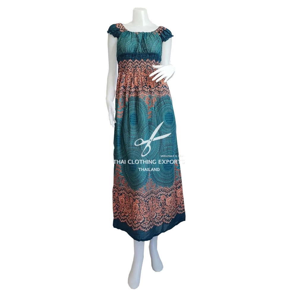Flower Rose Printed Long Dresses, Maxi Dresses, Beach Dresses