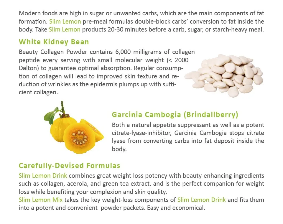 garcinia cambogia extract lemon slim drink weight loss slimming diet dietary health supplement beverage drink OEM ODM