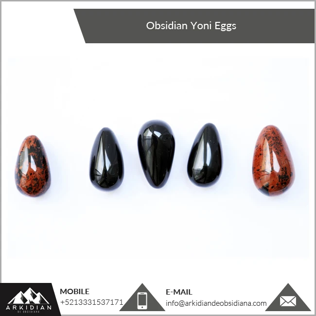 Great Quality Glossy Finish Obsidian Yoni Eggs Gemstone for Bulk