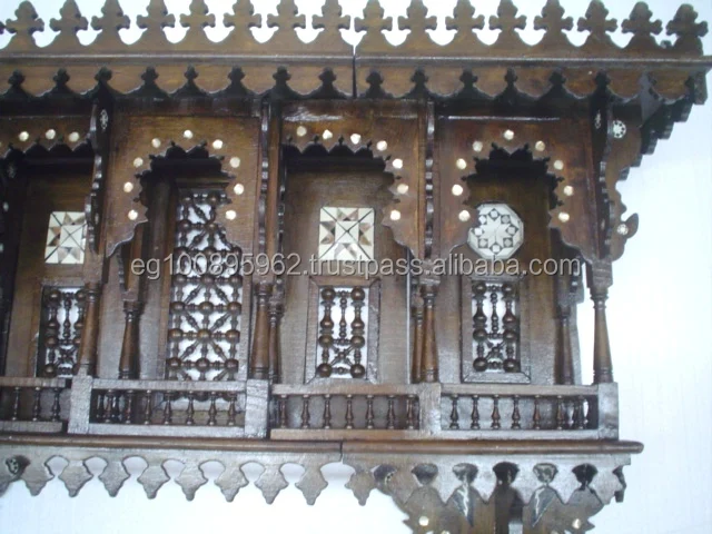 W98 старинная стильная большая настенная консоль с двойной полкой