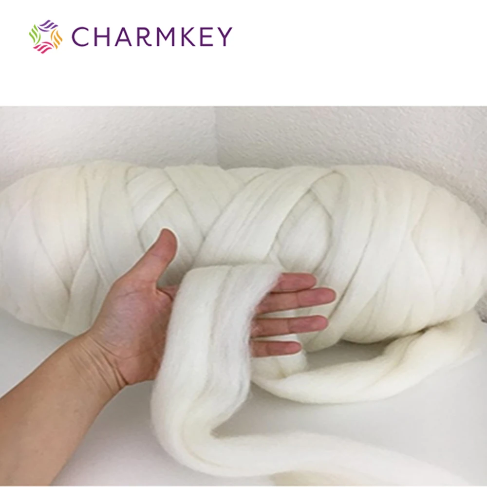  Charmkey хорошая цена шерстяная пряжа из шерсти мериноса для ручной вязки ковровых покрытий