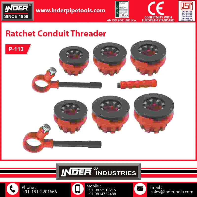 Conduit Pipe Ratchet Threading Machine Pipe Fitting Screw Inserts Nut Plastic at Best Price