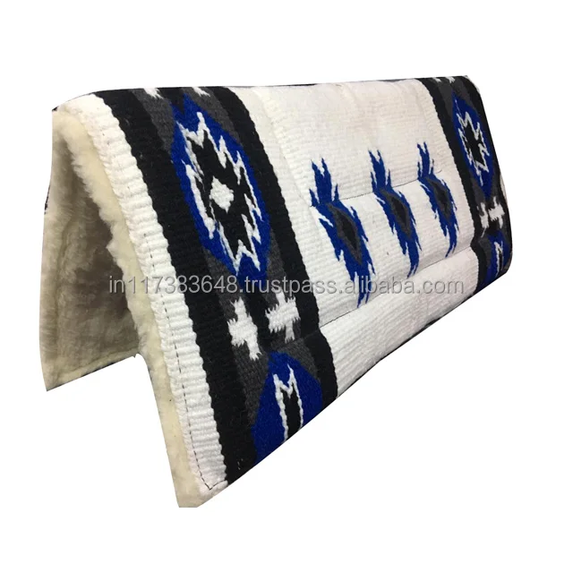 Suppliers Handmade Woolen Western Saddle Blanket New Zealand Wool Horse Blanket & Horse Saddle Pad