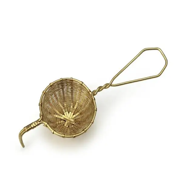 Antique Brass Hand Woven Tea Strainer , For House Usage