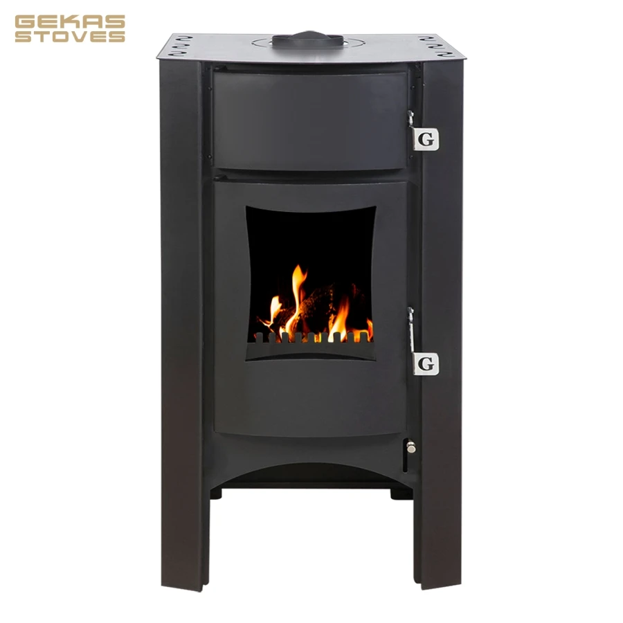 
22 kW Wood Burning Steel Stove with Water Jacket | 73,8% Efficiency (Gekas Stoves - DG 2200) 