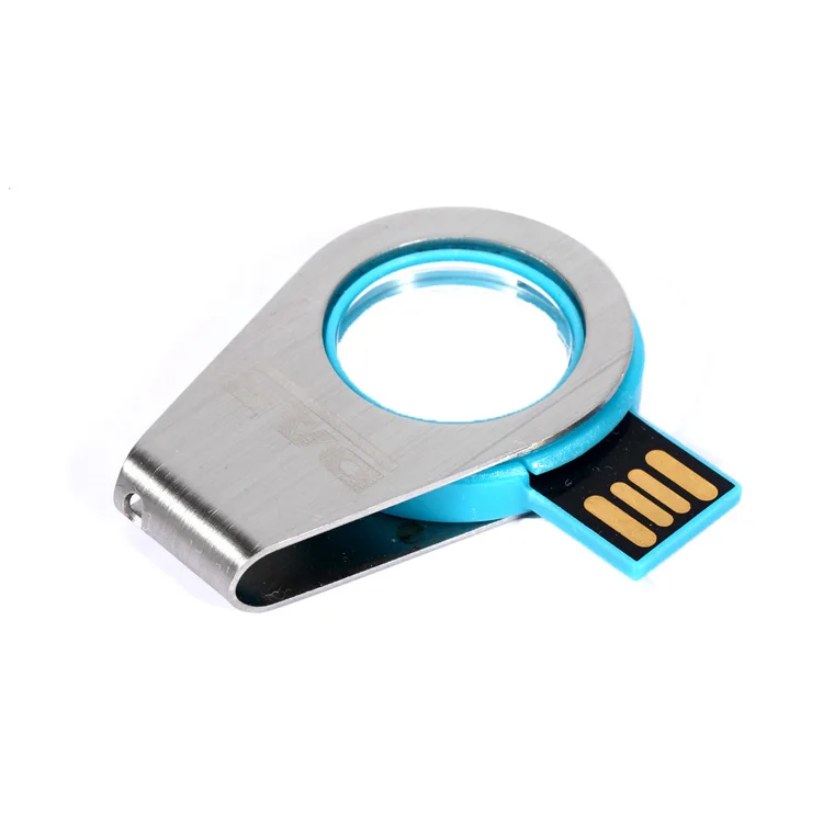 Best gift customize laser engraved logo lighting round acrylic pen drive with LED light for data storage