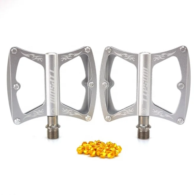 Tipsum Ti-Blade Titanium Axle for MTB Road Bicycle Pedal with Extra Pin Silver Color