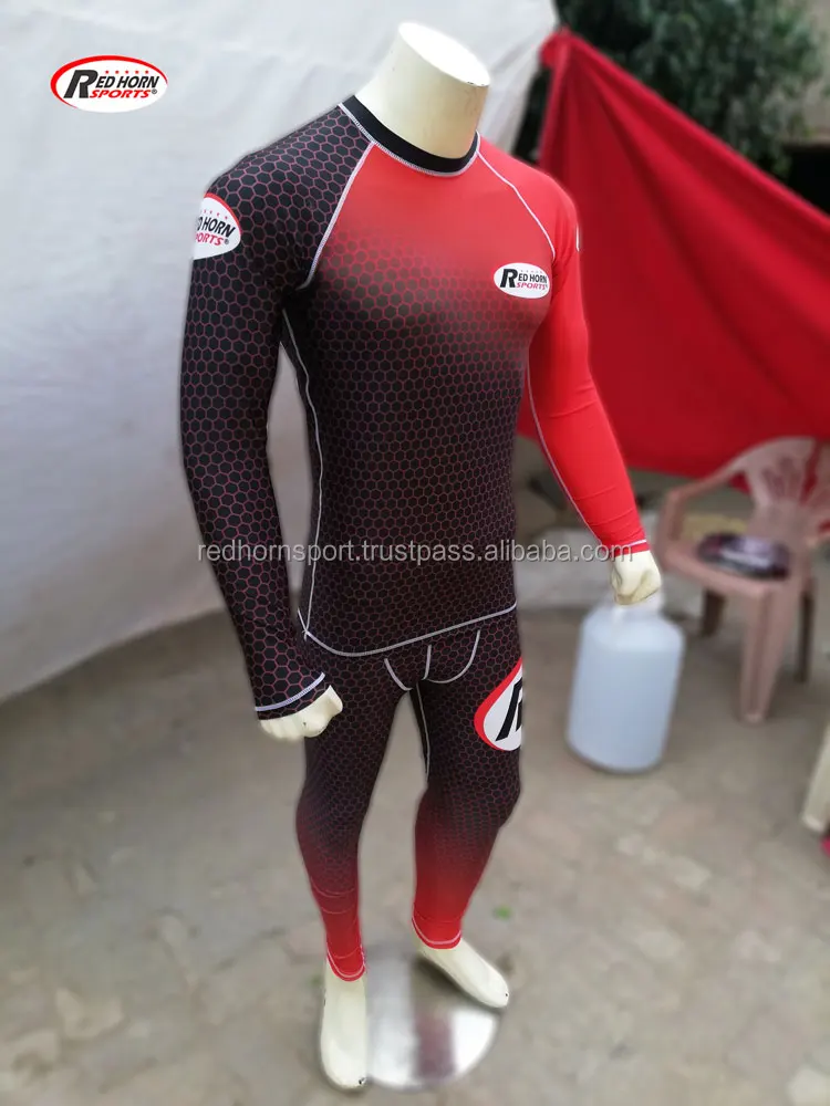 MMA Customize Team dry fit rash guard printed blank mma rash guard, bjj rash guard