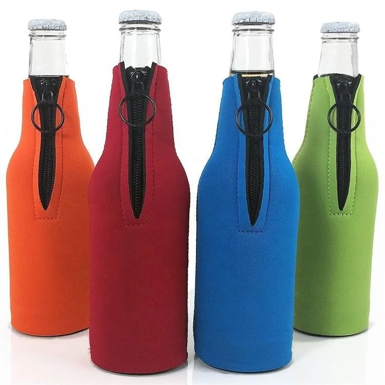 Custom single portable insulated neoprene wine bottle cooler tote bag