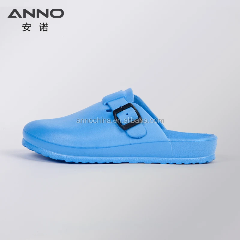 ANNO EVA blue lightweight anti slip cleanroom slipper hospital doctor clinic clogs nurse shoes