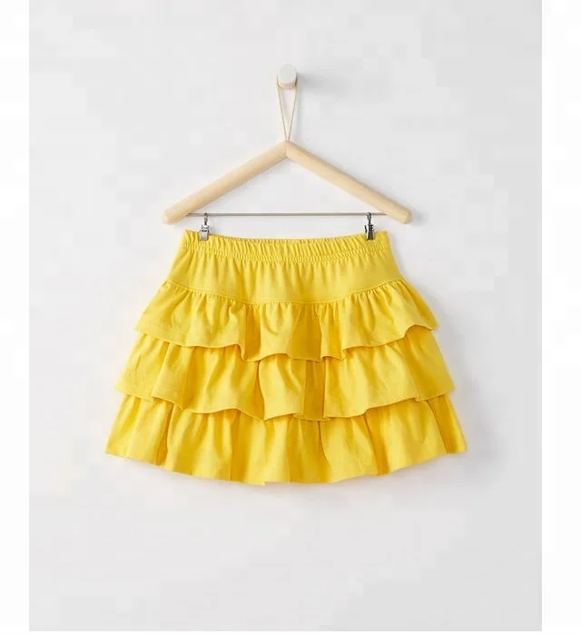Girls tiered ruffle skirt Latest New Custom Graphic Cute Premium High Quality Trendy Arrival Design Embellished girl short-skirt