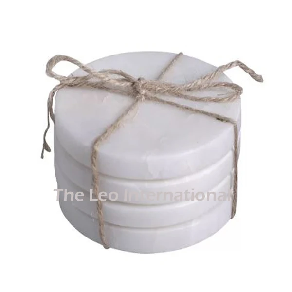 white marble coasters