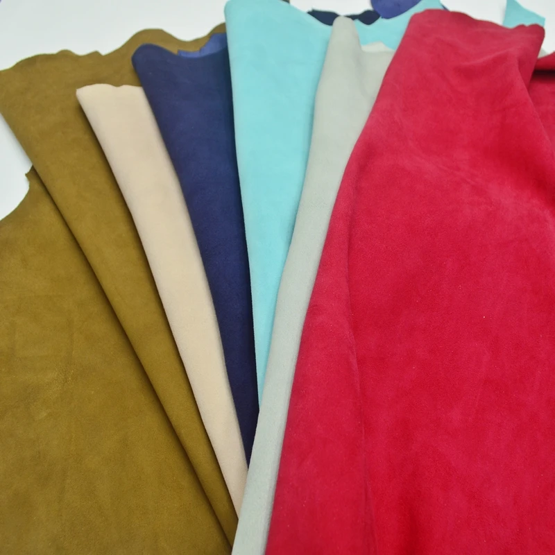 Goat Suede Leather for Shoes and Jacket color Tan