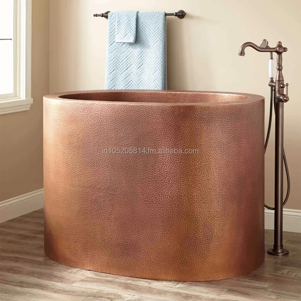 Handmade Pure Solid Copper Freestanding Claw Foot Bath Tub 5.5 Antique Copper
