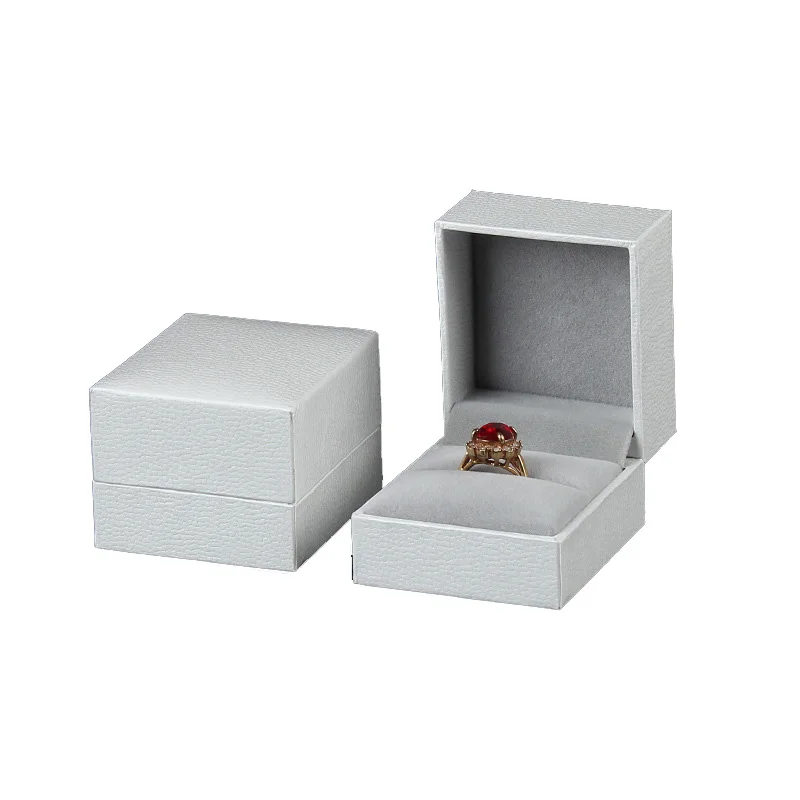Stock luxury proposal jewelry box jewelry Double Ring box jewelry box velvet