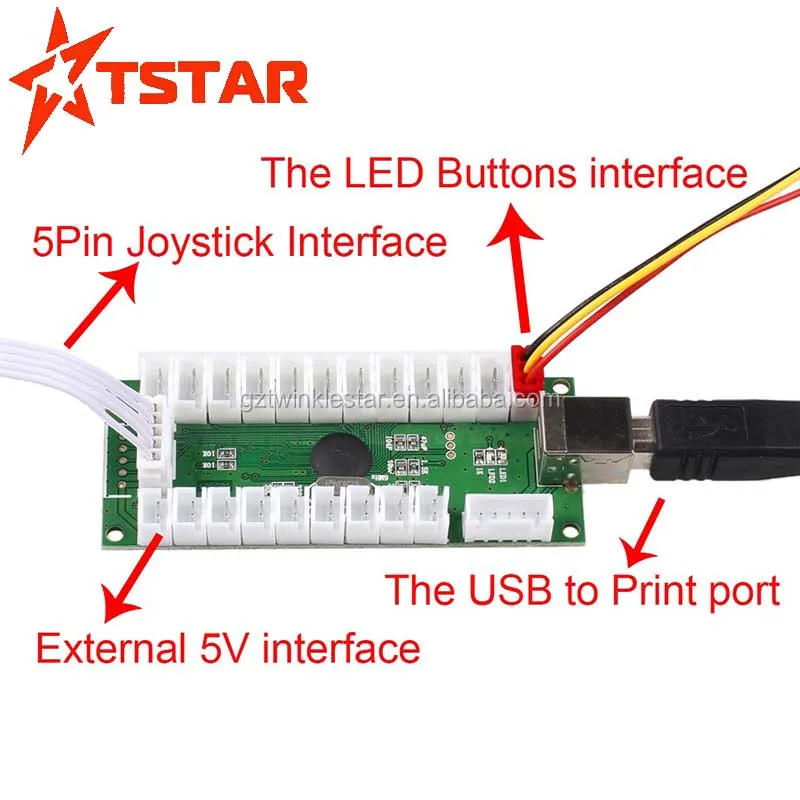 usb joystick encoder with led for joystick controller
