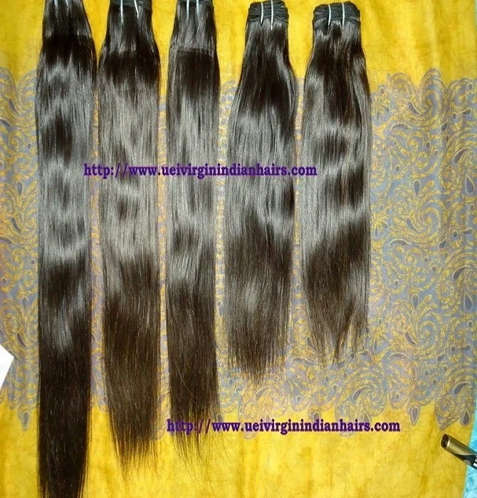  Оптовая продажа натуральные индийские волосы в Индии необработанные прямые от храмов