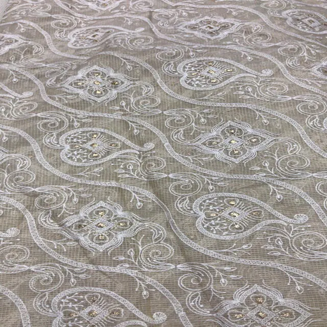 African lace Polyester fabric embroidery