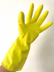 25 gram Latex Flocklined Household Gloves from Malaysia
