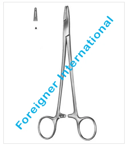 wholesale customized sizing stainless steel high quality Adson Needle Holder One Fenestrated Jaw Stainless Steel