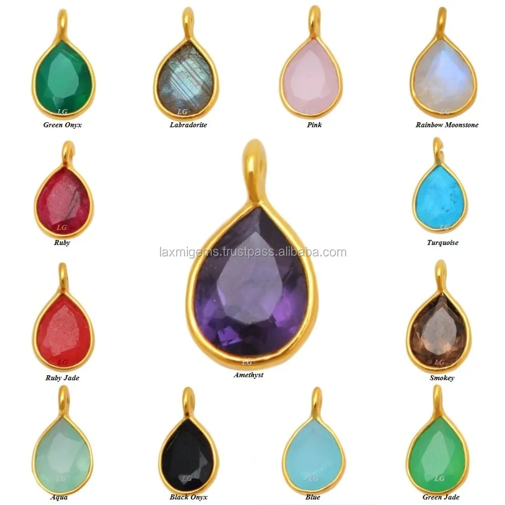 Indian work Aqua Chalcedony 925 sterling silver custom pendant