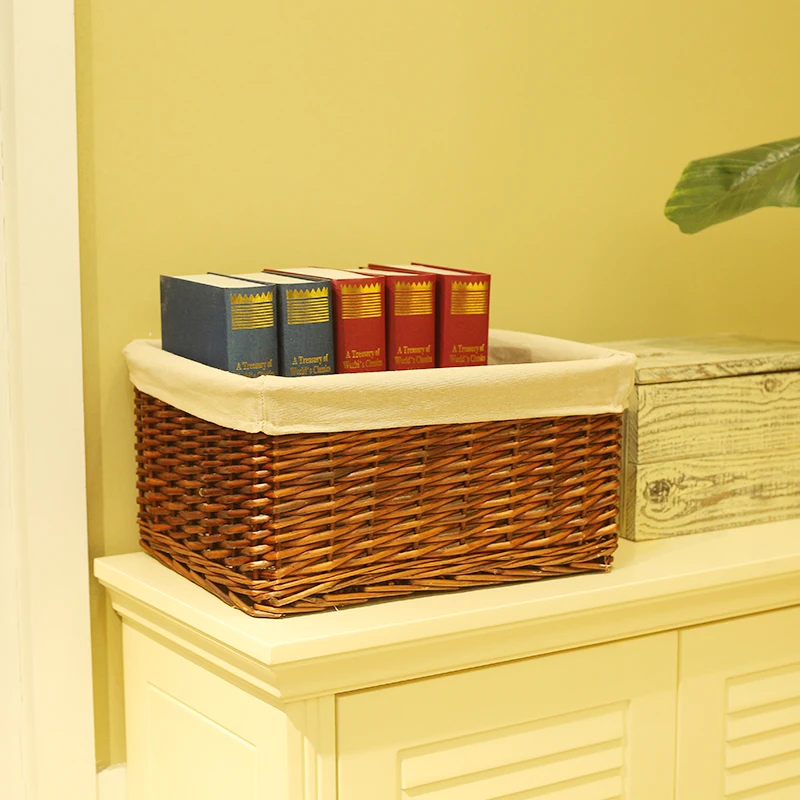 Custom Size Wholesale Household Hand Woven Wicker Storage Basket