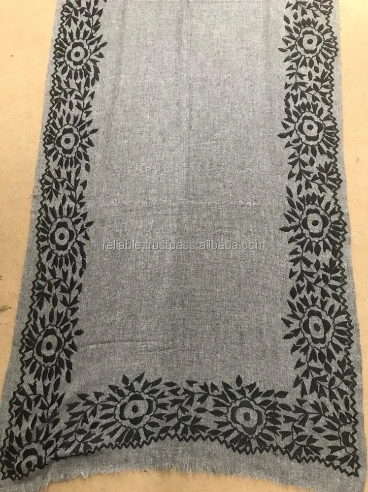 Stylish Cashmere Wool Stole Scarf Hand Embroidered Shawls Adults Winter Summer Printed Linen Cotton Chiffon Muslim Logo Gift