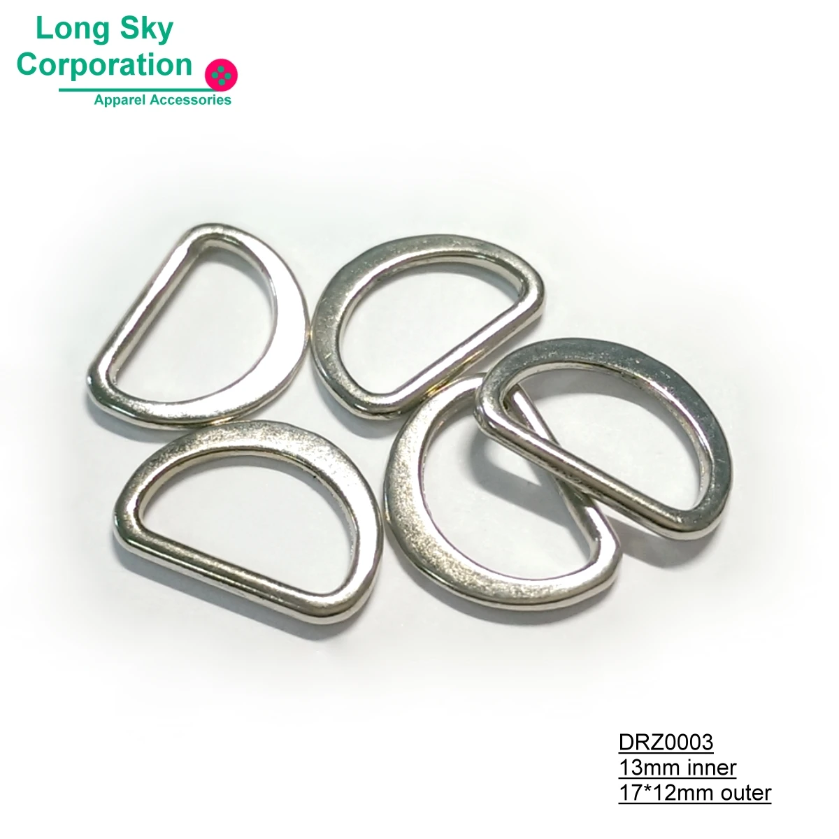 
(#DRZ0003/13mm inner) flat Dring shoe buckle for small strap belt 