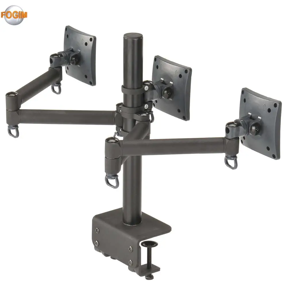 Stable Rigid structure arm adjust easily for triple monitor stands bracket