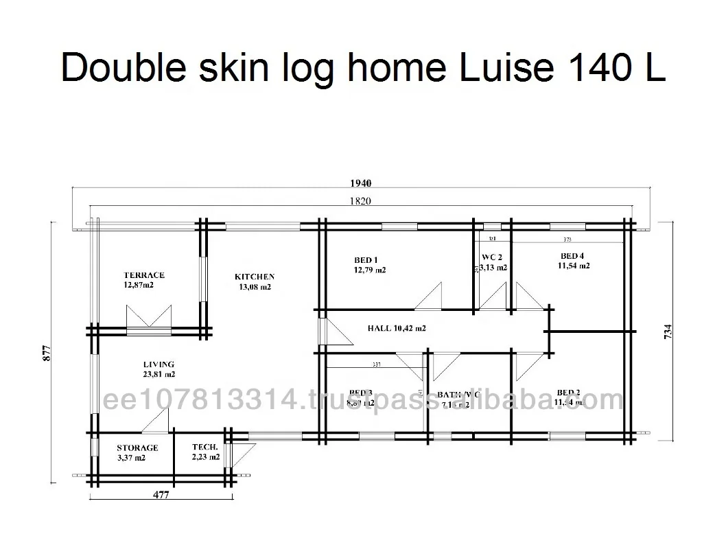 Foot Print Log Cabin Low Carbon Villa Sentry Box Guard House Hotel Shop Office Workshop Plant