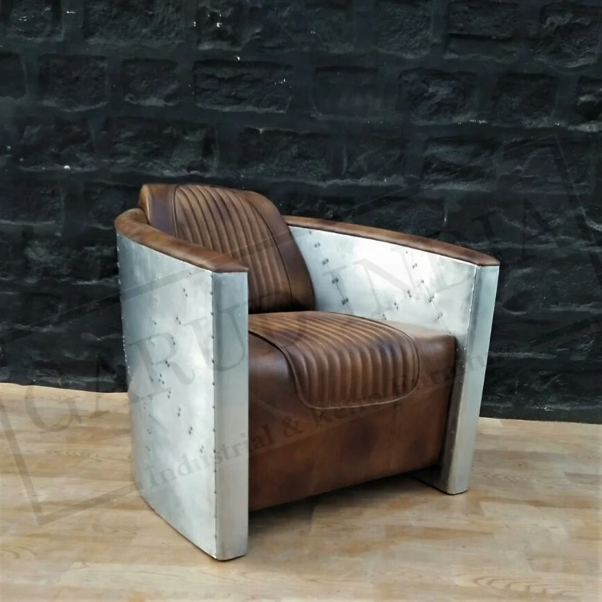 Aviator Leather Sofa, Aviator living room sofa chair
