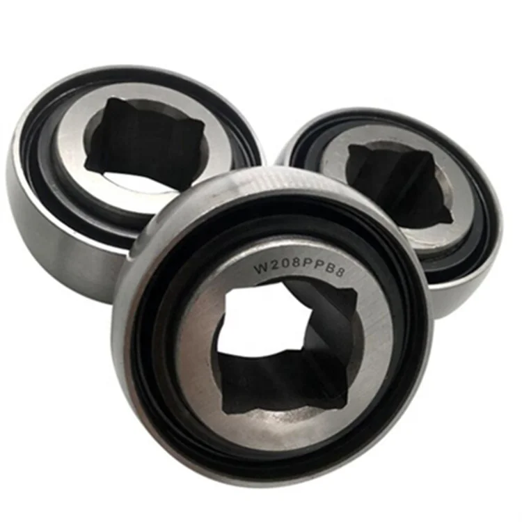 Square hole bearings W208PPB8 for agricultural machines ball hexagon bearing W208PB8
